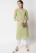 Picture of Delightful Georgette Dark Khaki Kurtis & Tunic