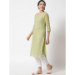 Picture of Delightful Georgette Dark Khaki Kurtis & Tunic