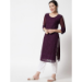 Picture of Lovely Georgette Dark Magenta Kurtis & Tunic