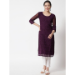 Picture of Lovely Georgette Dark Magenta Kurtis & Tunic