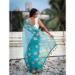 Picture of Alluring Cotton Sky Blue Saree