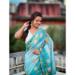 Picture of Alluring Cotton Sky Blue Saree