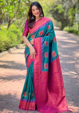 Picture of Comely Silk Light Slate Grey Saree