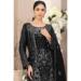 Picture of Elegant Georgette Black Straight Cut Salwar Kameez