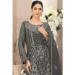 Picture of Georgette Dim Gray Straight Cut Salwar Kameez