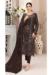 Picture of Comely Georgette Brown Straight Cut Salwar Kameez