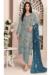 Picture of Georgette Light Slate Grey Straight Cut Salwar Kameez