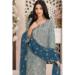 Picture of Georgette Light Slate Grey Straight Cut Salwar Kameez