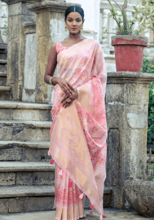 Picture of Beauteous Organza Thistle Saree