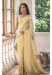 Picture of Beautiful Silk Pale Golden Rod Saree