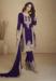 Picture of Superb Georgette Purple Straight Cut Salwar Kameez