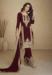 Picture of Delightful Georgette Maroon Straight Cut Salwar Kameez