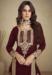 Picture of Delightful Georgette Maroon Straight Cut Salwar Kameez