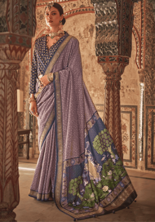 Picture of Admirable Silk Slate Grey Saree