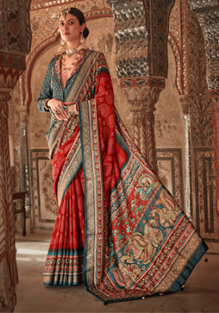 Picture of Magnificent Silk Chocolate Saree