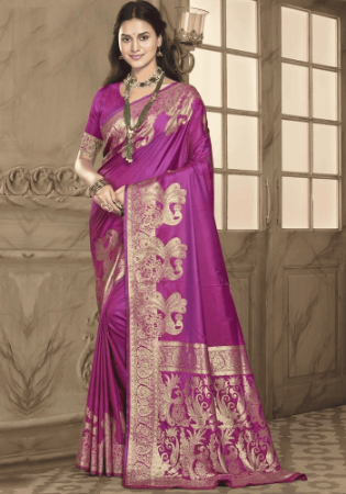 Picture of Amazing Silk Brown Saree