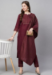 Picture of Magnificent Cotton Maroon Readymade Salwar Kameez