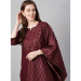 Picture of Magnificent Cotton Maroon Readymade Salwar Kameez