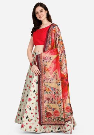 Picture of Ideal Satin & Silk Linen Lehenga Choli