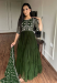 Picture of Radiant Georgette Dark Olive Green Readymade Gown