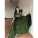 Picture of Radiant Georgette Dark Olive Green Readymade Gown