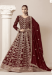 Picture of Pretty Georgette Maroon Anarkali Salwar Kameez