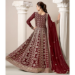 Picture of Pretty Georgette Maroon Anarkali Salwar Kameez