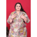 Picture of Ideal Rayon & Chiffon Tan Kurtis And Tunic