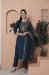 Picture of Beautiful Silk Navy Blue Readymade Salwar Kameez