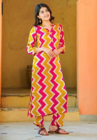 Picture of Excellent Cotton Golden Rod Kurtis & Tunic