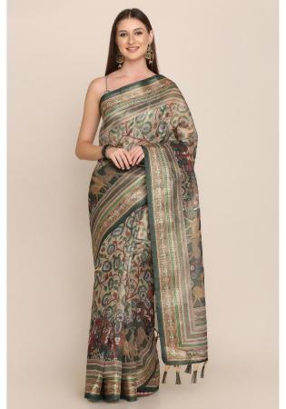 Picture of Graceful Linen Grey Saree