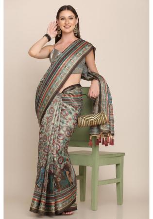 Picture of Nice Linen Grey Saree