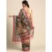 Picture of Graceful Linen Dark Olive Green Saree