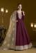 Picture of Superb Chiffon Maroon Anarkali Salwar Kameez