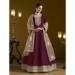 Picture of Superb Chiffon Maroon Anarkali Salwar Kameez