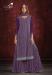 Picture of Fascinating Georgette Purple Straight Cut Salwar Kameez