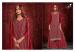 Picture of Georgette Dark Red Straight Cut Salwar Kameez