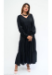 Picture of Georgette & Silk Midnight Blue Readymade Gown