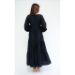 Picture of Georgette & Silk Midnight Blue Readymade Gown