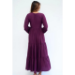 Picture of Alluring Georgette & Silk Purple Readymade Gown