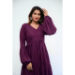 Picture of Alluring Georgette & Silk Purple Readymade Gown