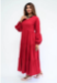 Picture of Pretty Georgette & Silk Crimson Readymade Gown