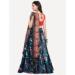 Picture of Shapely Satin & Silk Dark Slate Blue Lehenga Choli