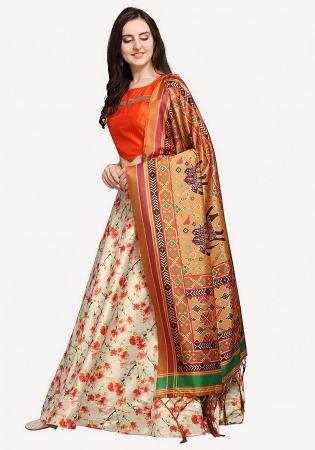 Picture of Enticing Satin & Silk Linen Lehenga Choli