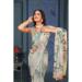 Picture of Shapely Chiffon & Silk Silver Saree