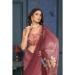 Picture of Elegant Chiffon & Silk Brown Saree