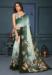 Picture of Beautiful Chiffon & Silk Dark Sea Green Saree