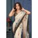 Picture of Statuesque Chiffon & Silk Pale Golden Rod Saree