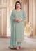 Picture of Georgette Light Slate Grey Straight Cut Salwar Kameez