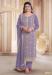 Picture of Georgette Slate Grey Straight Cut Salwar Kameez